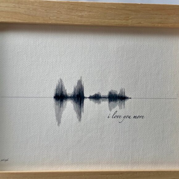 I Love You More Soundwave 5x7 Canvas Frame - Picture 2 of 4